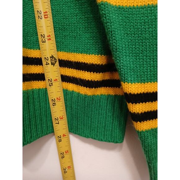 Disney X Forever 21 Pete Men's Sz L Sweater Sz Green Striped Holiday Ugly Party - Picture 3 of 9